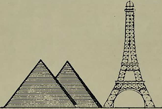 Пирамида Хеопса и Эйфелева башня