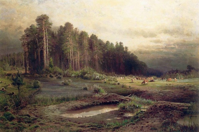 Картина Алексея Саврасова «Лосиный остров в Сокольниках»