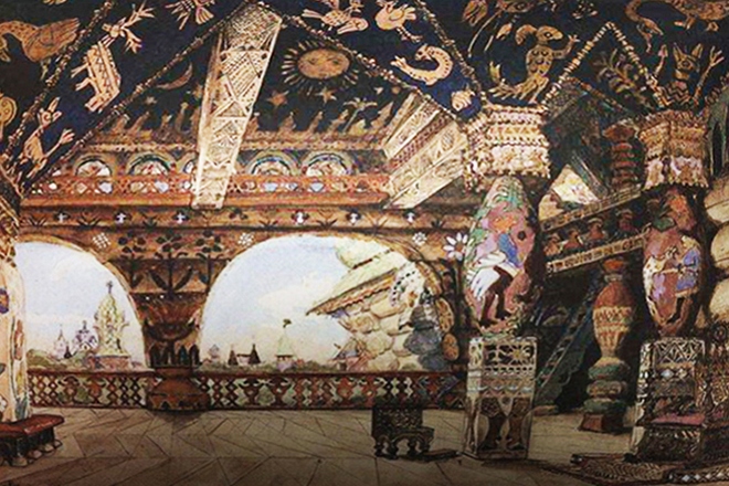 Декорация Виктора Васнецова «Палаты царя Берендея» к опере «Снегурочка»