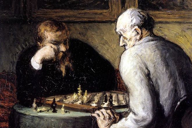 Картина Оноре Домье «Шахматисты»