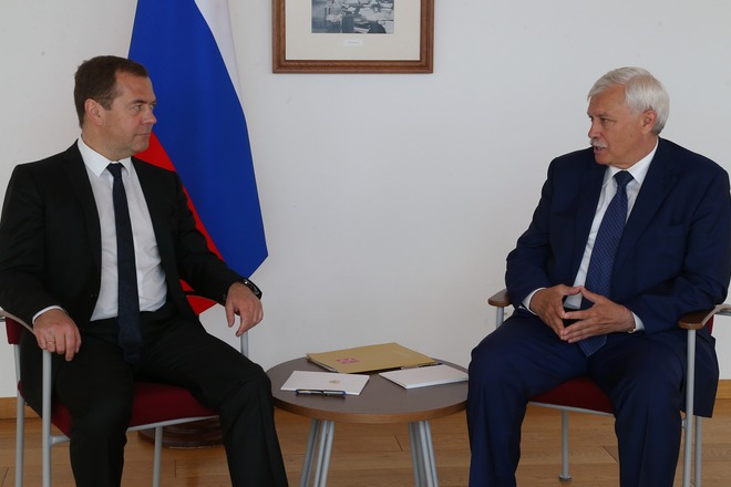 Георгий Полтавченко и Дмитрий Медведев
