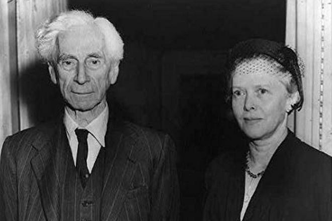 Бертран Рассел и его третья жена Эдит Финг