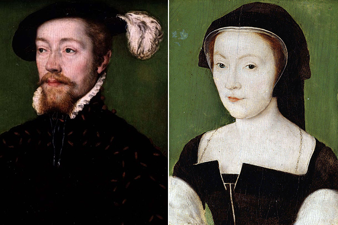 Родители Марии Стюарт - Яков V и Мария де Гиз