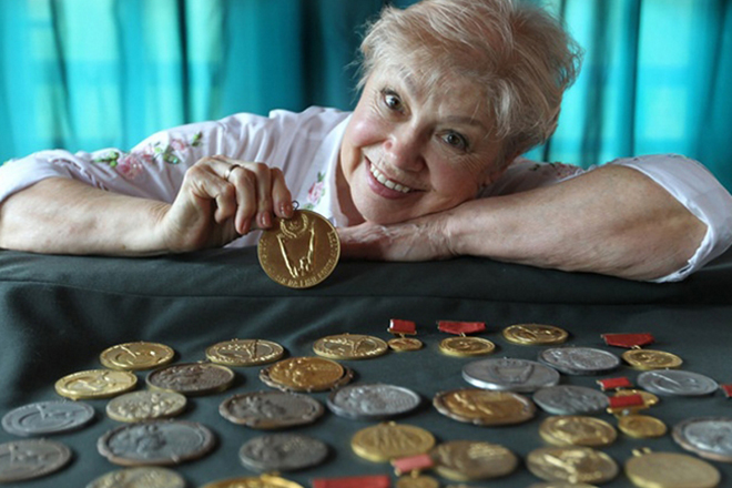 Лариса Латынина и ее медали