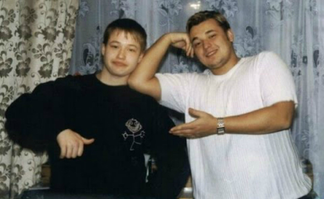 Михаил Жуков с братом Сергеем в юности