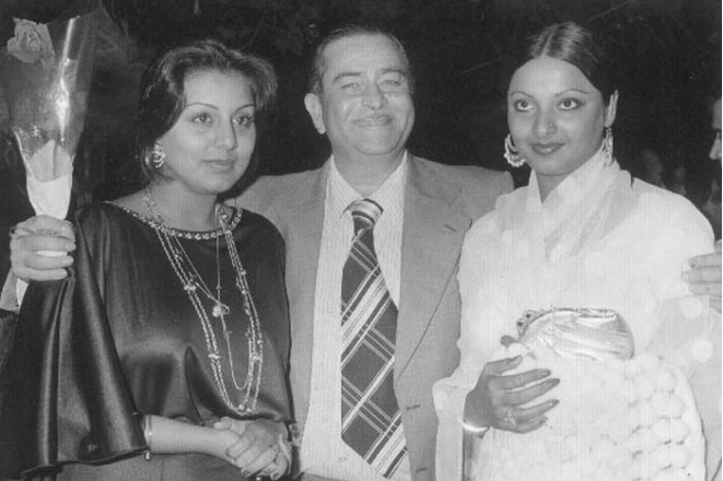 Радж Капур с женой Кришной и Наргис