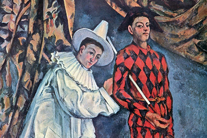 Картина Поля Сезанна «Пьеро и Арлекин»