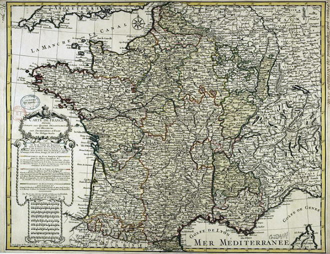 Карта Франции при Людовике XIV