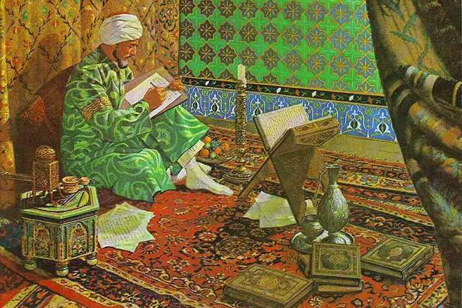 Ибн Сина за работой
