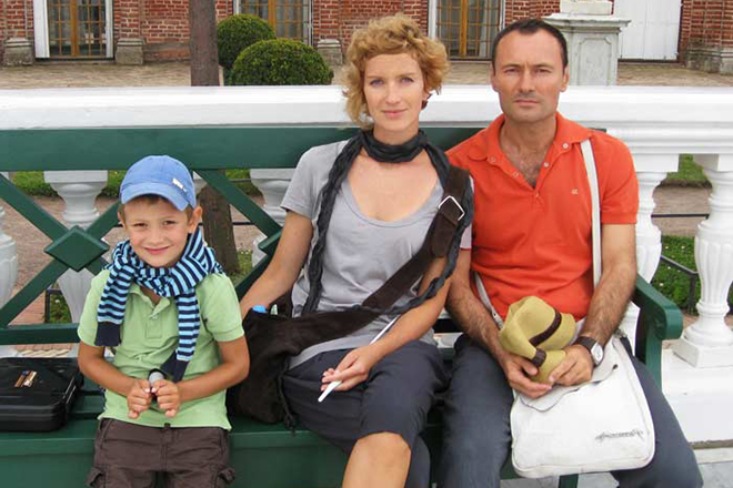 Дмитрий Ульянов с женой и сыном