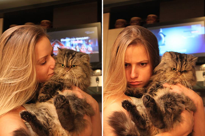 Ольга Антипова с котом Тимофеем