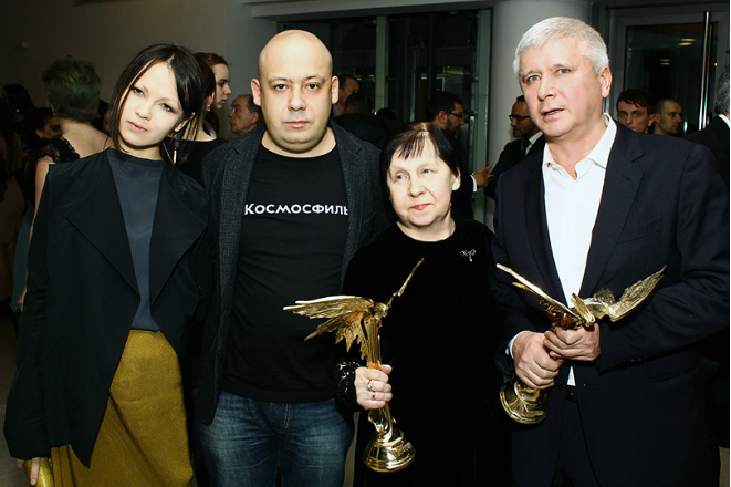 Алексей Герман-младший с женой и матерью на вручении премии 