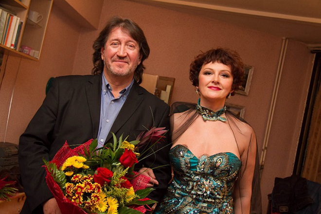 Олег Митяев с женой