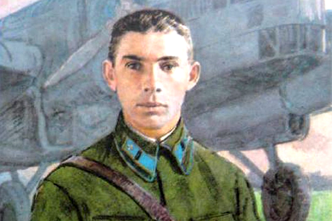 Николай Гастелло в военной форме