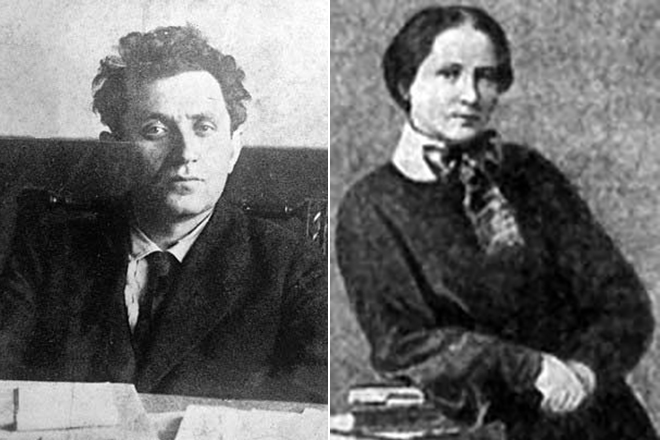 Григорий Зиновьев и его вторая жена Злата Лилина