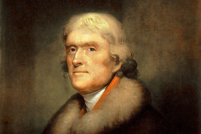 Портрет Томаса Джефферсона работы Рембрандта Пила