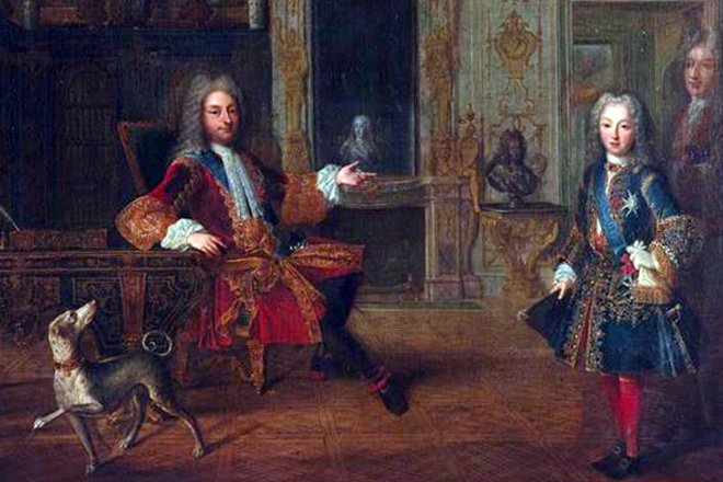 Людовик XV и регент Филипп Орлеанский