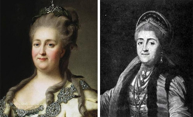 Екатерина II и Салтычиха
