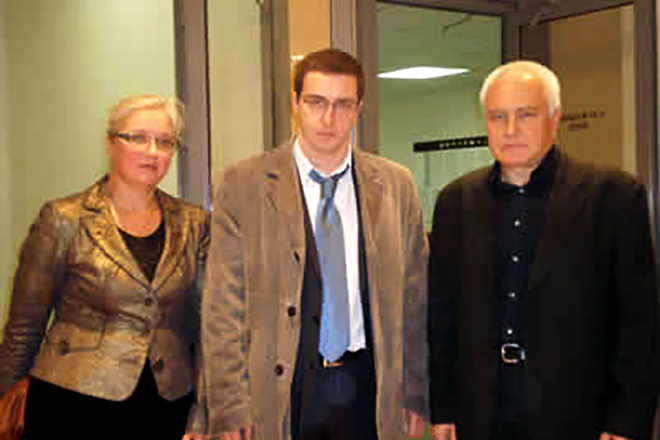 Борис Миронов с женой и сыном