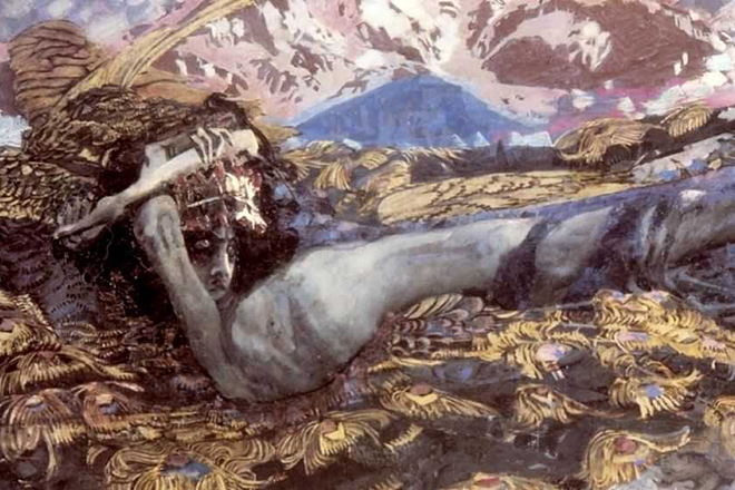 Картина Михаила Врубеля «Демон поверженный»