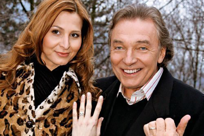 Карел Готт с женой