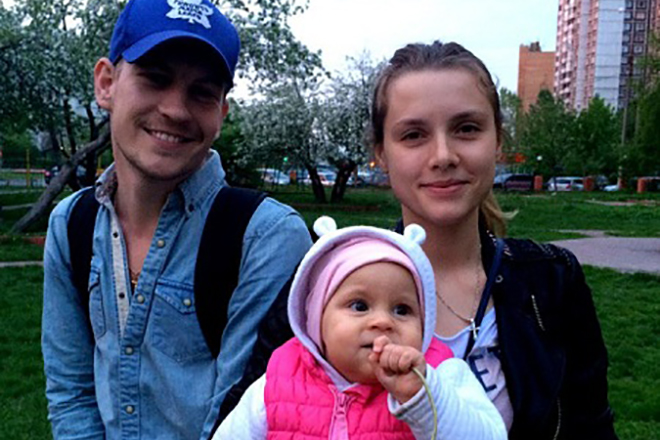 Любовь Баханкова с мужем и дочерью