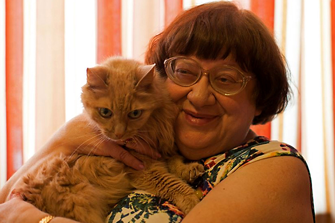 Валерия Новодворская с котом