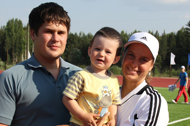 Ирина Старых с мужем и сыном