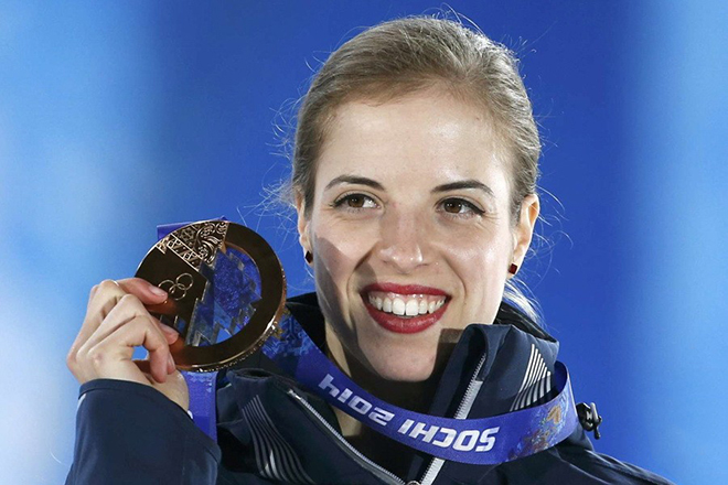 Каролина Костнер на Олимпиаде в Сочи