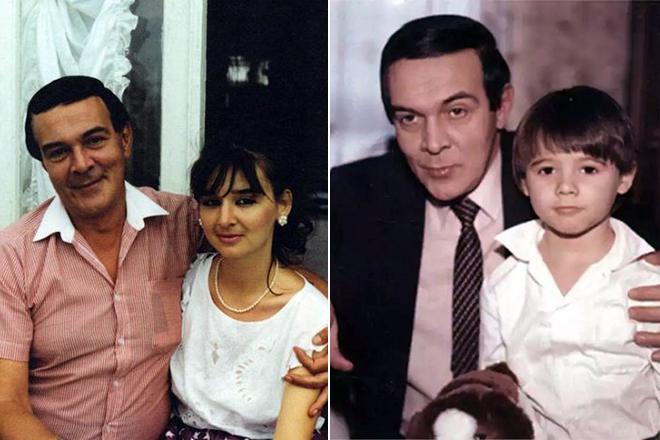 Муслим Магомаев с дочерью и внуком