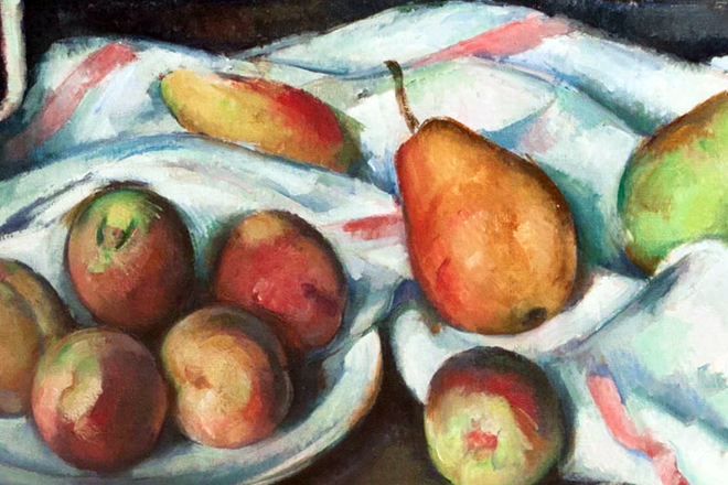 Картина Поля Сезанна «Персики и груши»