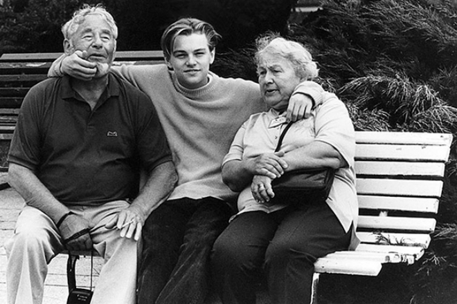Леонардо Ди Каприо с дедушкой и бабушкой