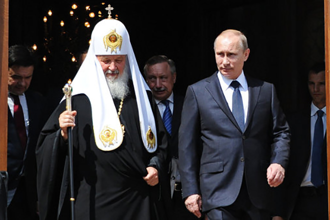 Патриарх Кирилл и Владимир Путин