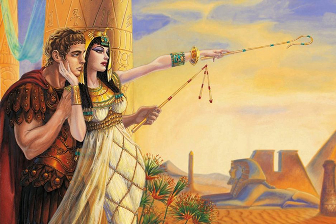 Клеопатра и Юлий Цезарь