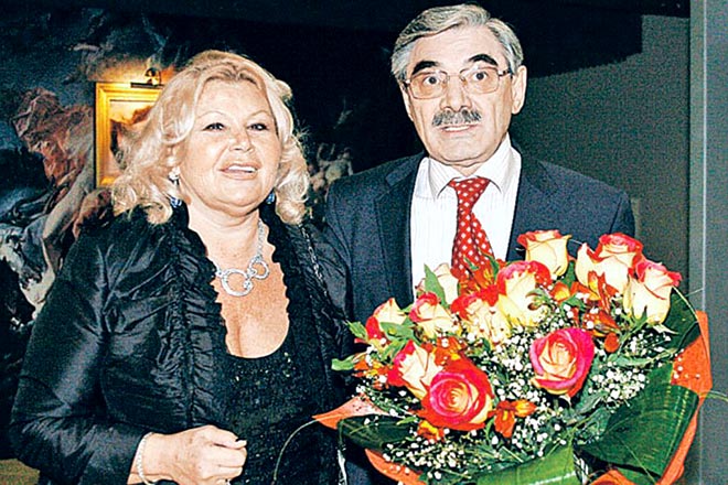 Александр Панкратов-Черный с женой Юлией Монаховой