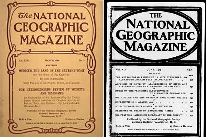 Первые номера журнала «National Geographic»