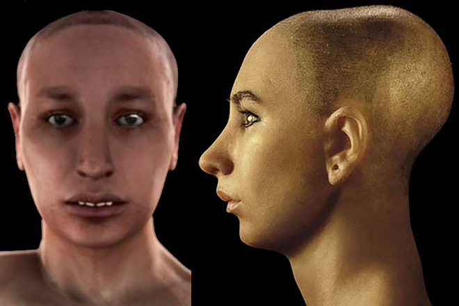 Восстановленный облик Тутанхамона по его черепу