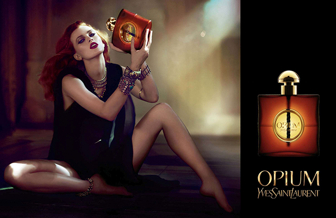 Реклама парфюма «Опиум» от Ив Сен-Лорана
