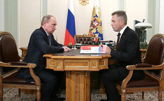 Павел Астахов и Владимир Путин
