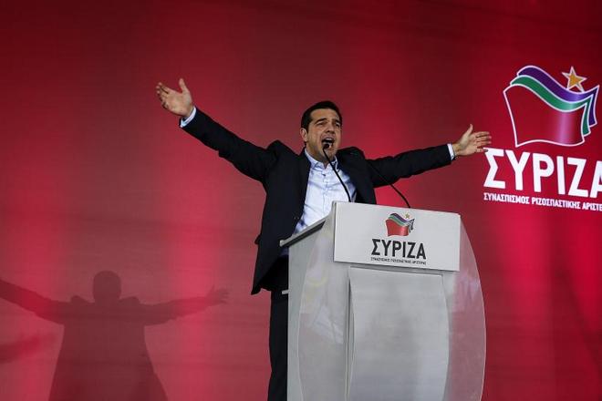 Алексис Ципрас в партии СИРИЗА