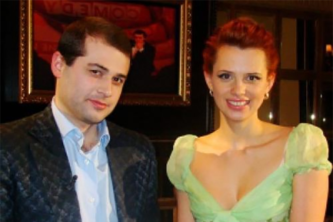 Андрей Молочный с женой