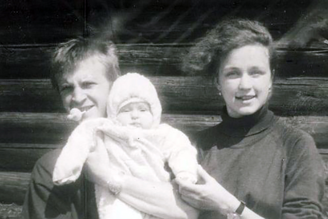 Тимофей Трибунцев с первой женой и дочкой