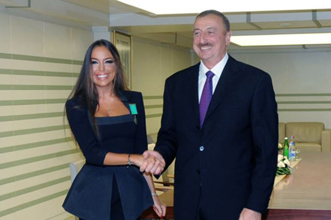 Лейла Алиева с отцом