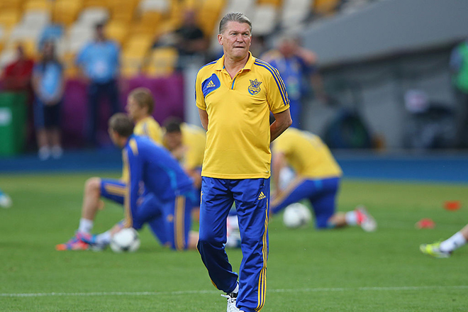 Тренер сборной Украины Олег Блохин