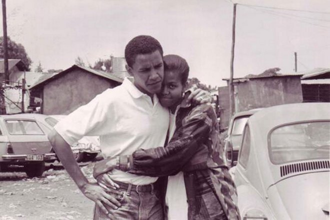 Барак и Мишель Обама в молодости