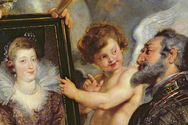 Генрих IV и портрет Марии Медичи