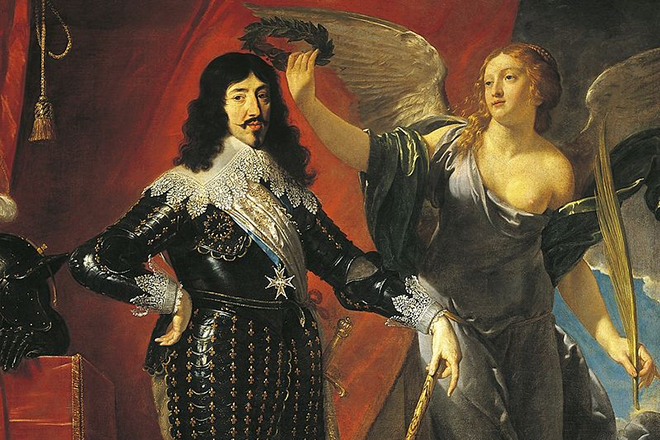 Людовика XIII коронует богиня Виктория
