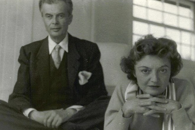 Олдос Хаксли и его жена Лаура