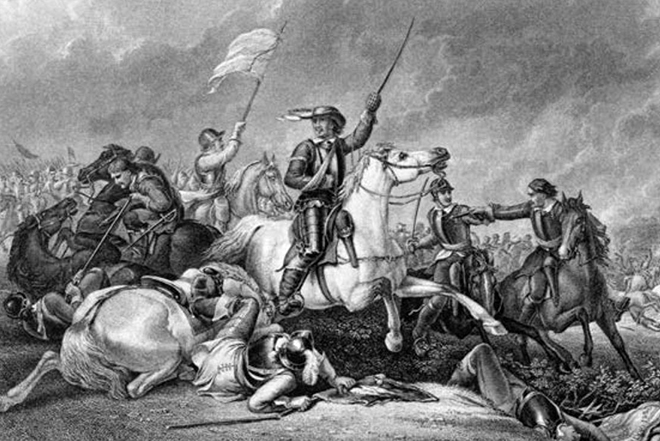 Оливер Кромвель в битве при Марстон-Муре