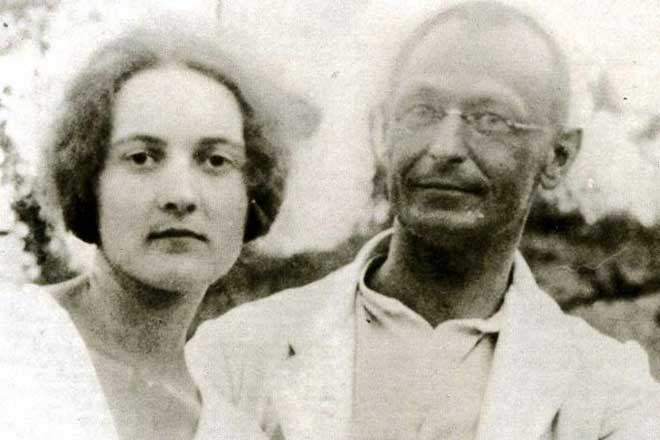 Герман Гессе и его вторая жена Рут Венгер